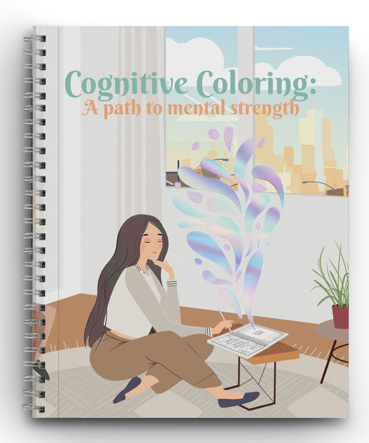 CBT inspired mindfulness coloring. book page